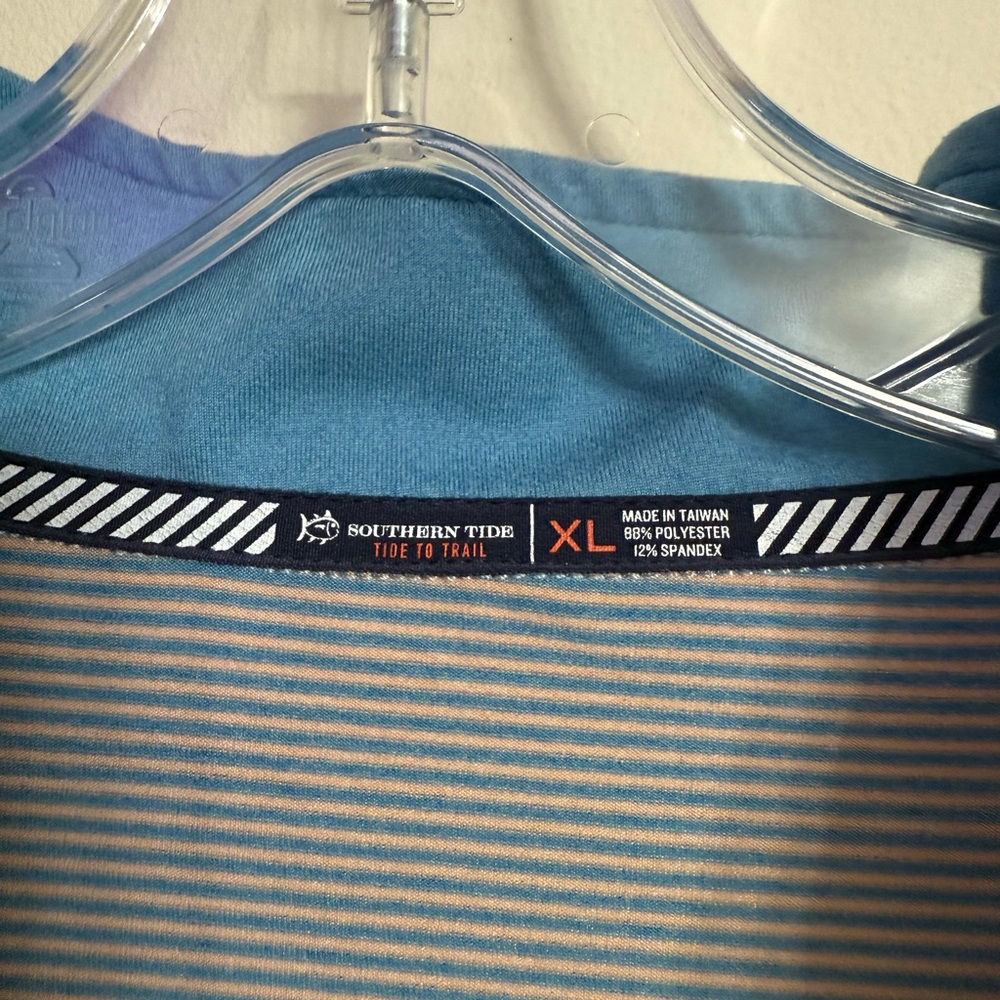 Southern Tide Tide To Trail Blue Peach Quarter Zip XL - Picture 3 of 4
